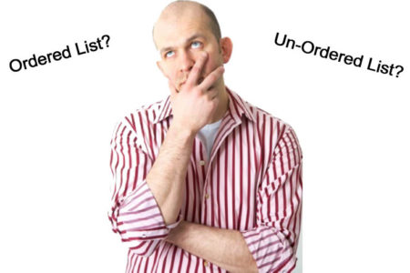 Ordered v Unordered List