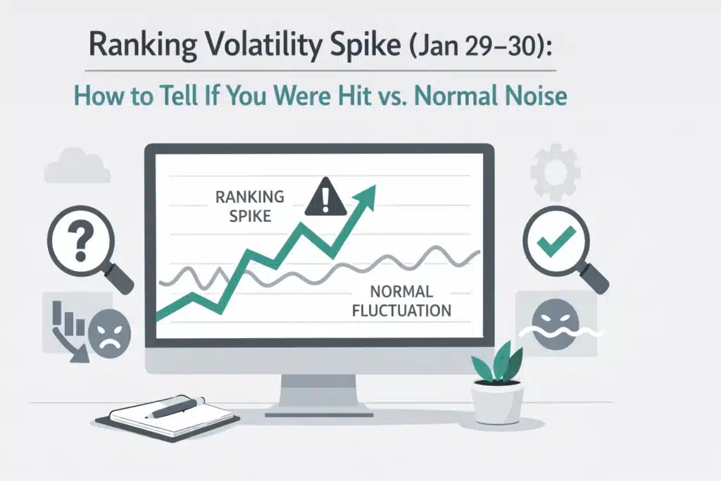 Ranking Volatility Spike (Jan 29–30): How to Tell If You Were Hit vs. Normal Noise